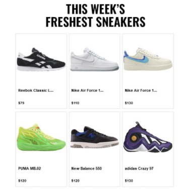 THIS WEEK’S FRESHEST SNEAKERS icon
