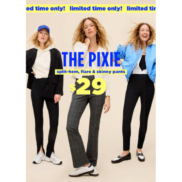 $29 PIXIE PANTS FOR WOMEN icon