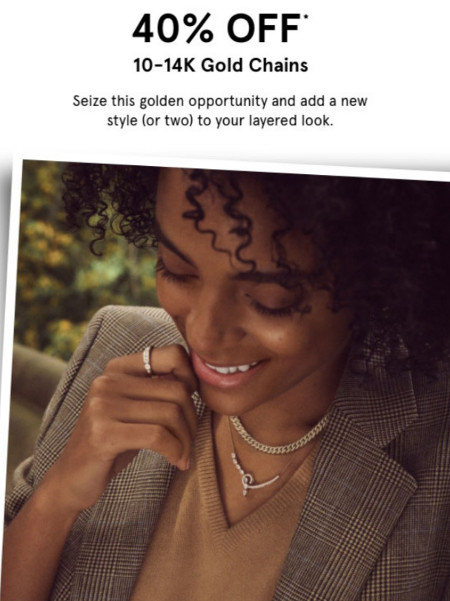 40% OFF 10-14K GOLD CHAINS icon