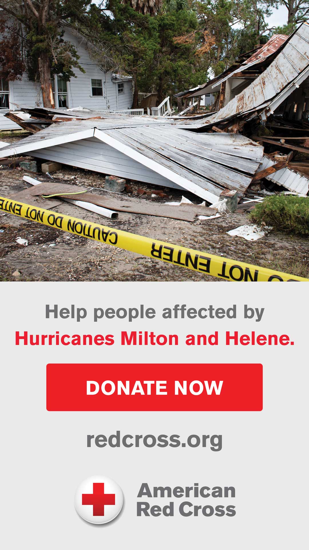 Help people affected by Hurricanes Milton and Helene. Donate Now. American Red Cross.